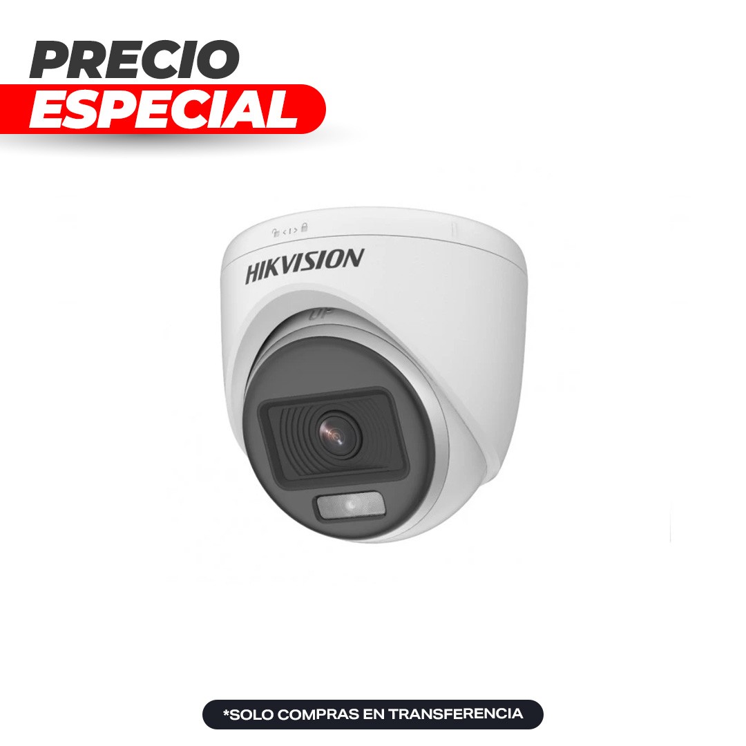 Cámara Domo 2MP 2.8Mm ColorVu, 20M DS-2CE70DF0T-PF Hikvision