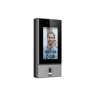Control de Acceso con reconocimiento facial, huella y tarjeta soporta Codigos QR DHI-ASI6214S-PW