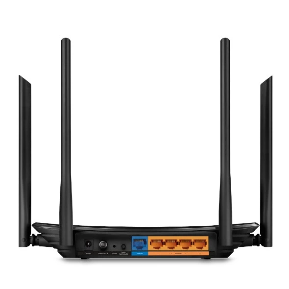 Router WiFi AC1200 MU-MIMO Tp-Link doble banda 1 puerto Gigabits WAN, 4 puertos Gigabits LAN Archer C6