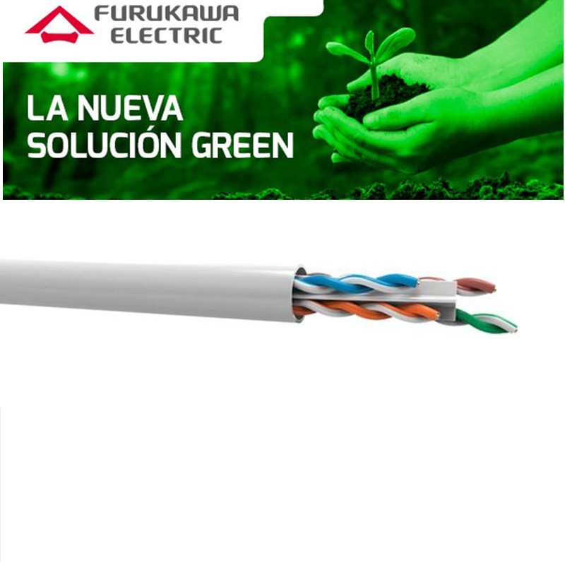 CABLE U/UTP CAT6 FURUKAWA 23AWG 305M LSZH ECOLOGICO GRIS