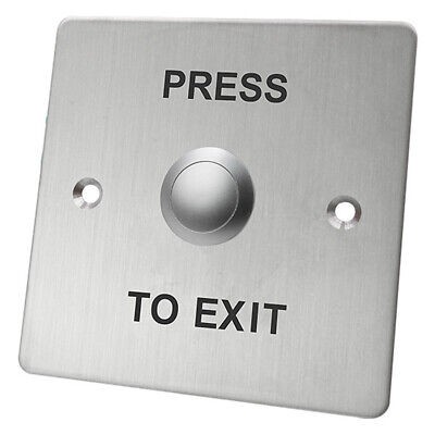 Botón de salida "PRESS TO EXIT" Cuadrado metálico