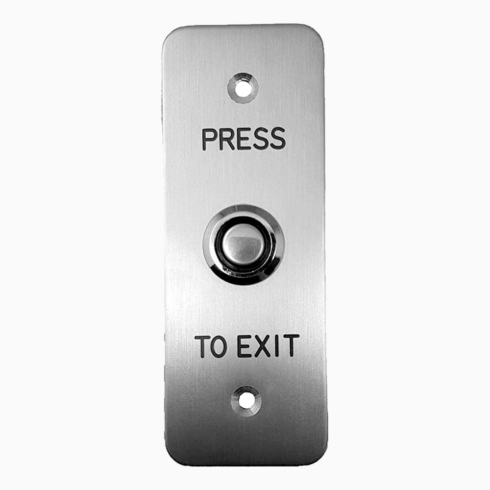 Boton de salida "PRESS TO EXIT" Rectangular metalico